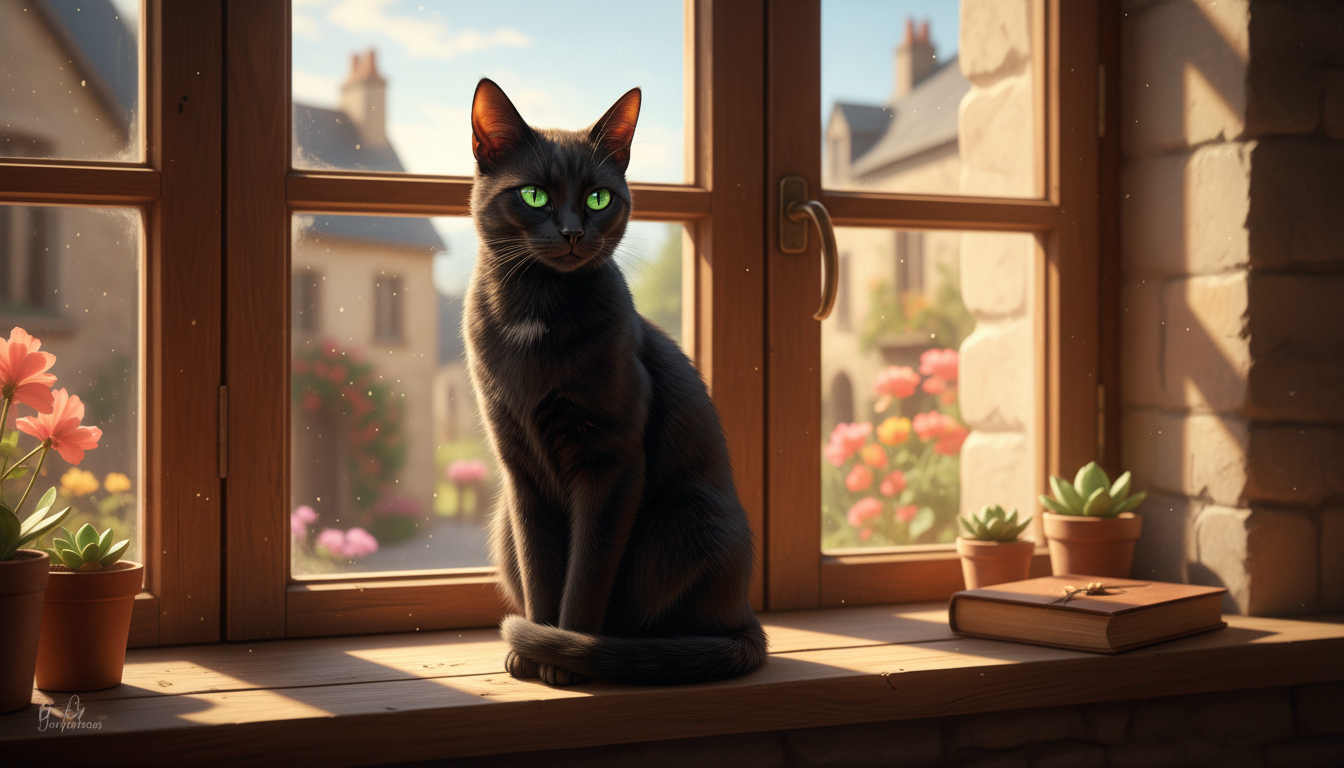 #BlackCatAppreciationDay illustration