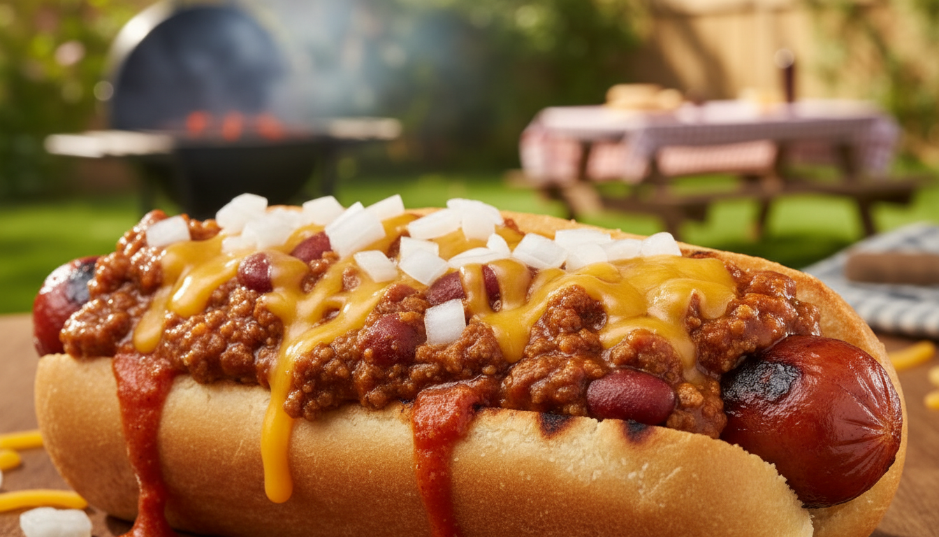 #ChiliDogDay illustration