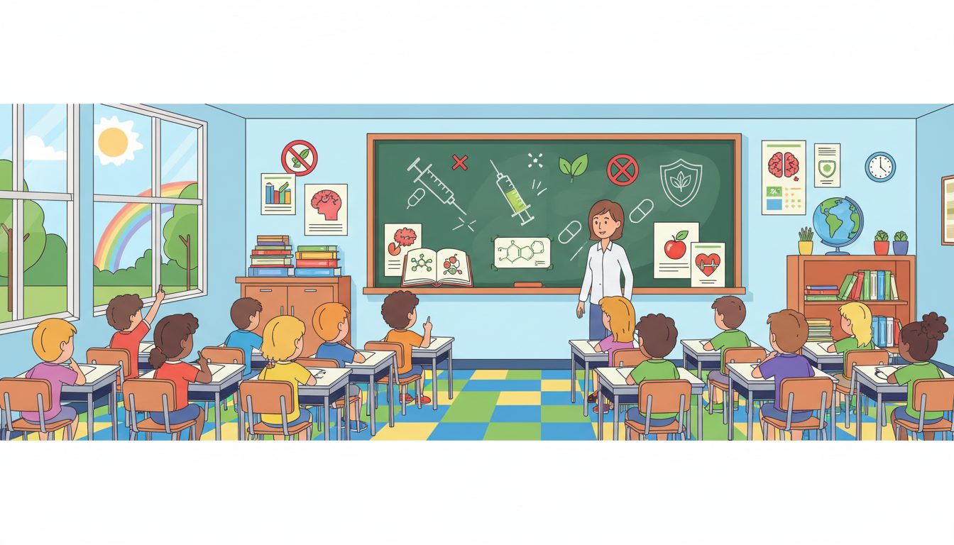 DARE Day drug abuse prevention education illustration