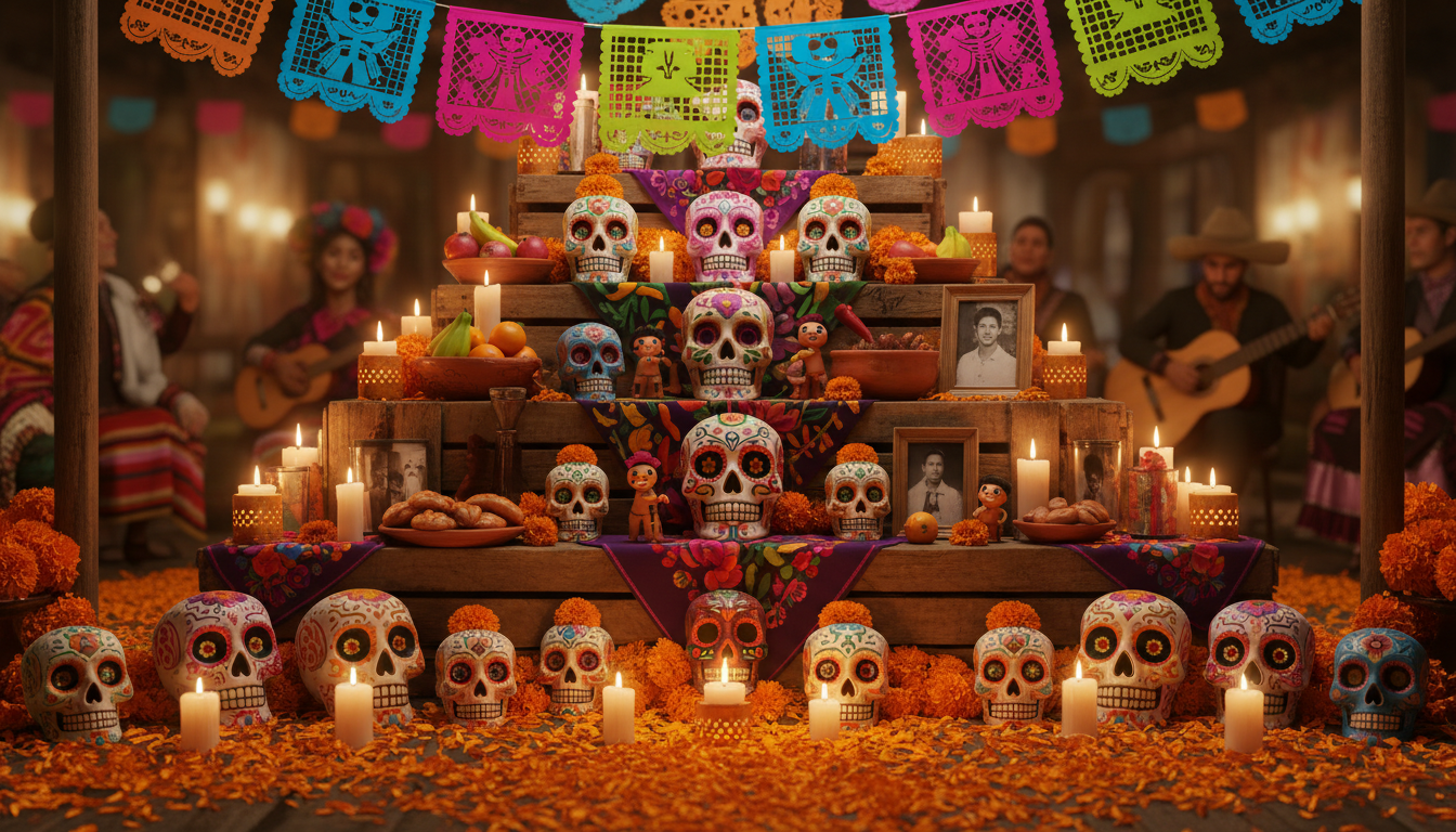 #DiaDeLosMuertos illustration