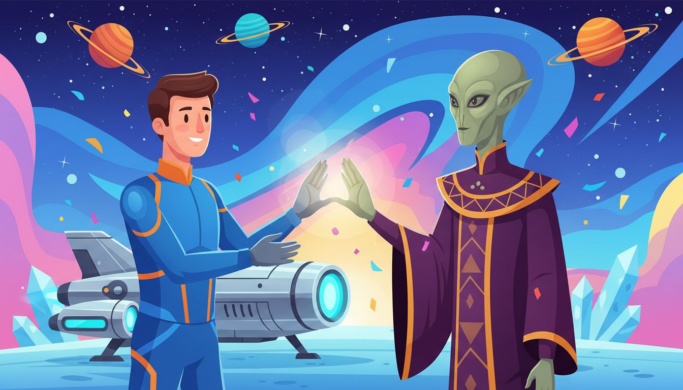 First Contact Day Star Trek celebration illustration