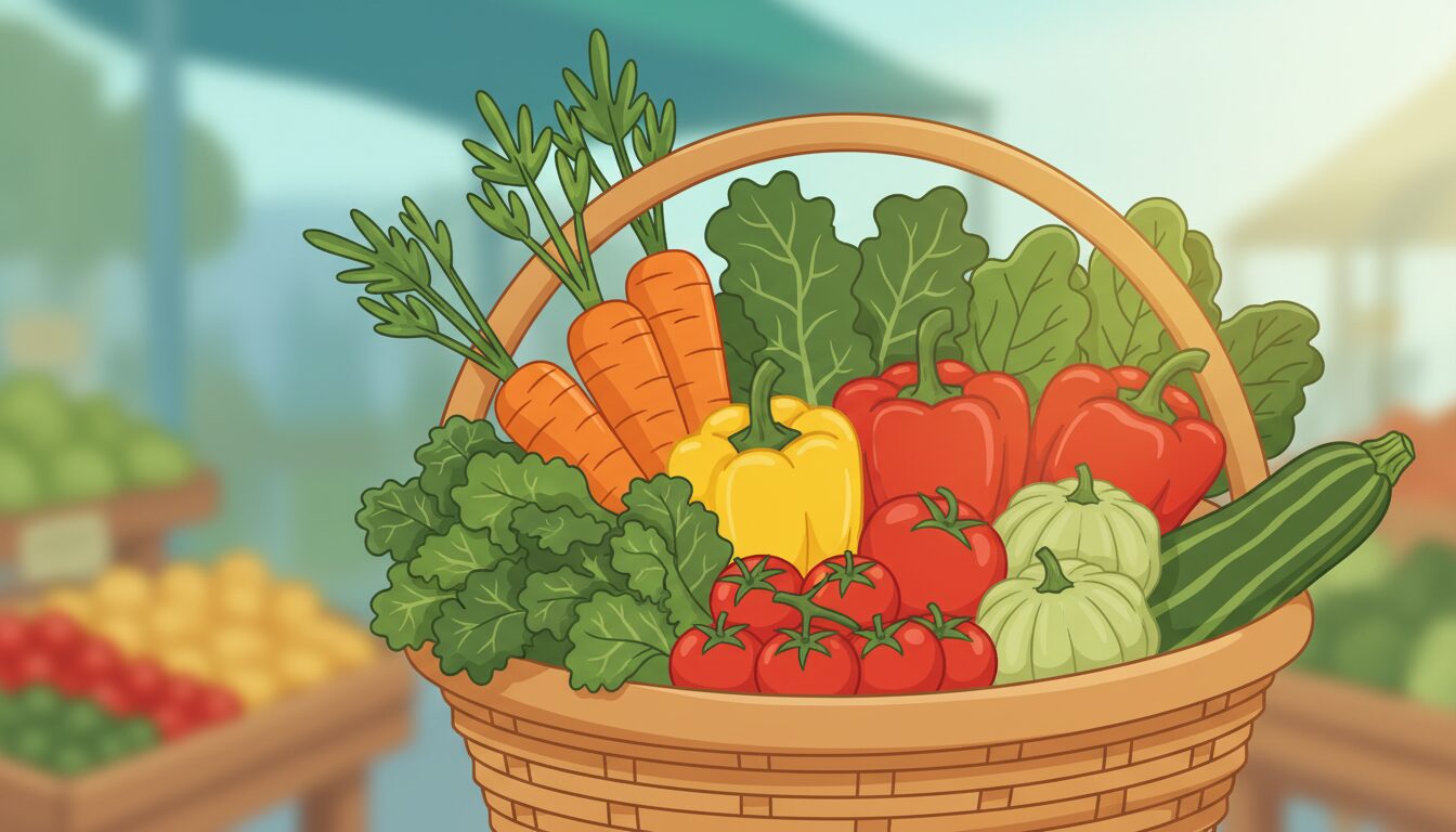 #FreshVeggieDay illustration