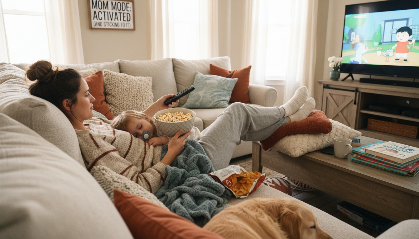 #LazyMomsDay illustration
