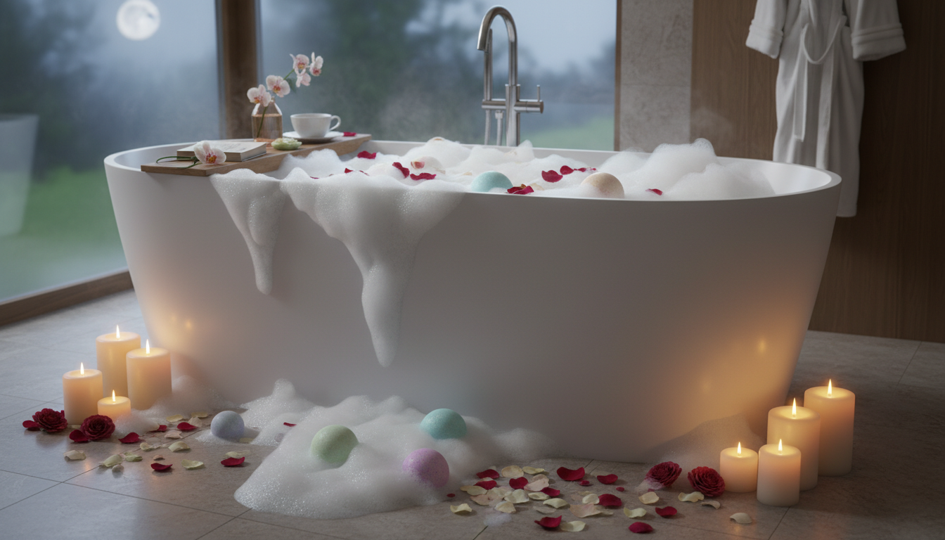 #NationalBubbleBathDay illustration
