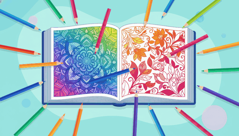 #NationalColoringBookDay illustration