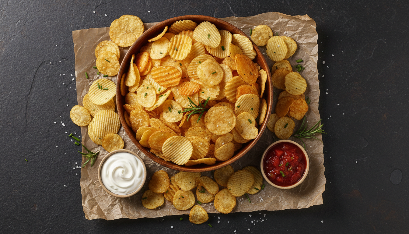 #NationalPotatoChipDay illustration