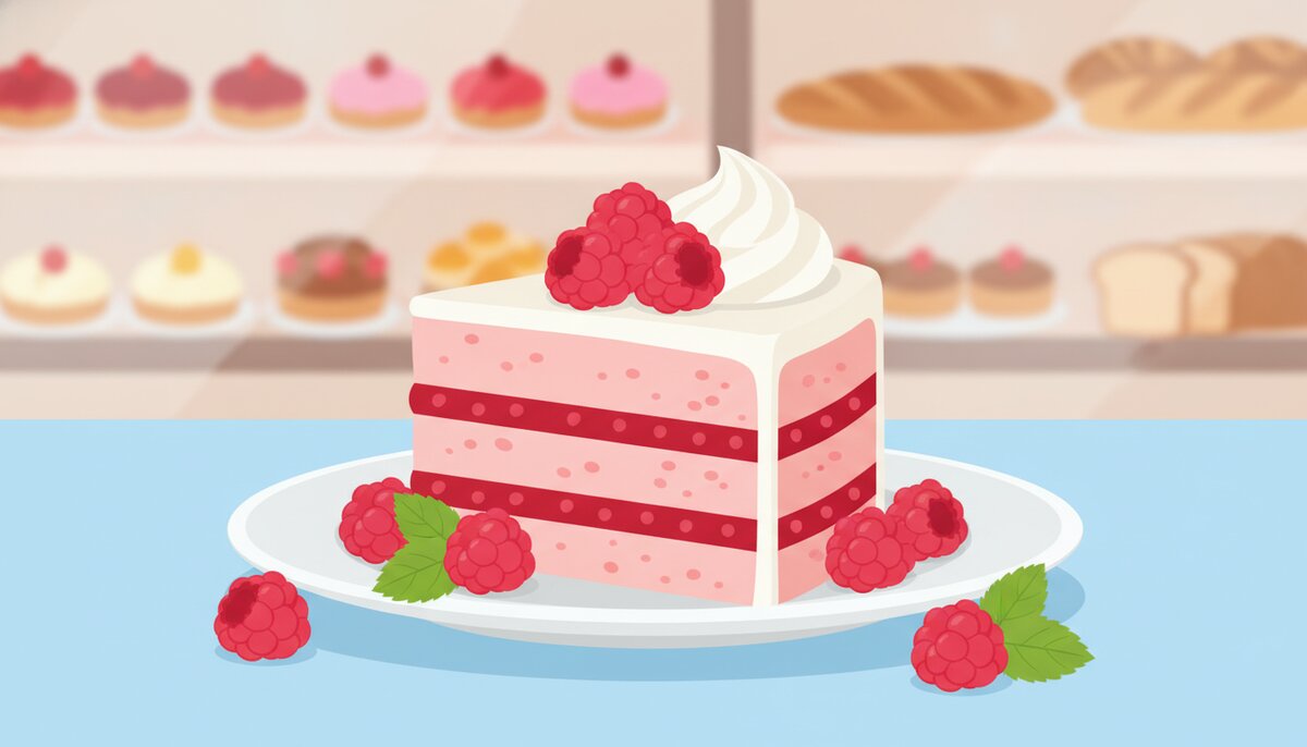 #NationalRaspberryCakeDay illustration