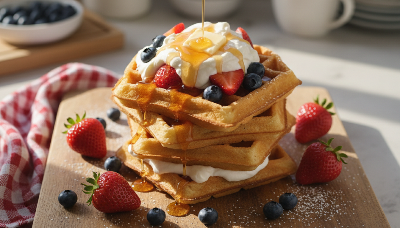 #NationalWaffleDay illustration