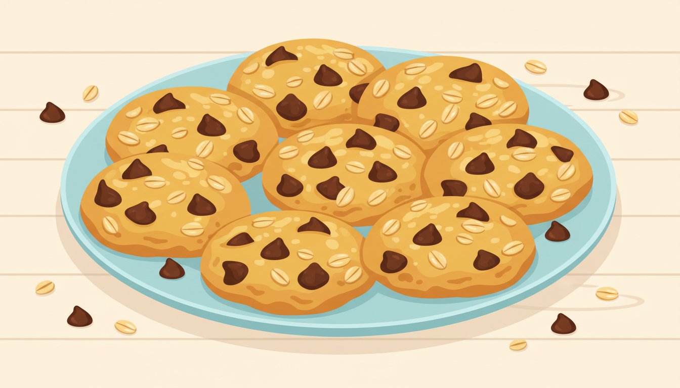 #NationalOatmealCookieDay illustration