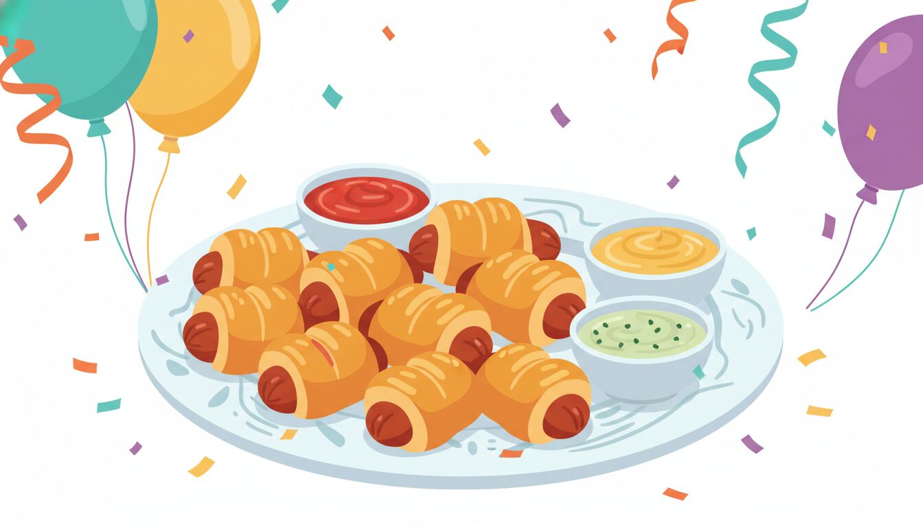 #NationalPigInABlanketDay illustration
