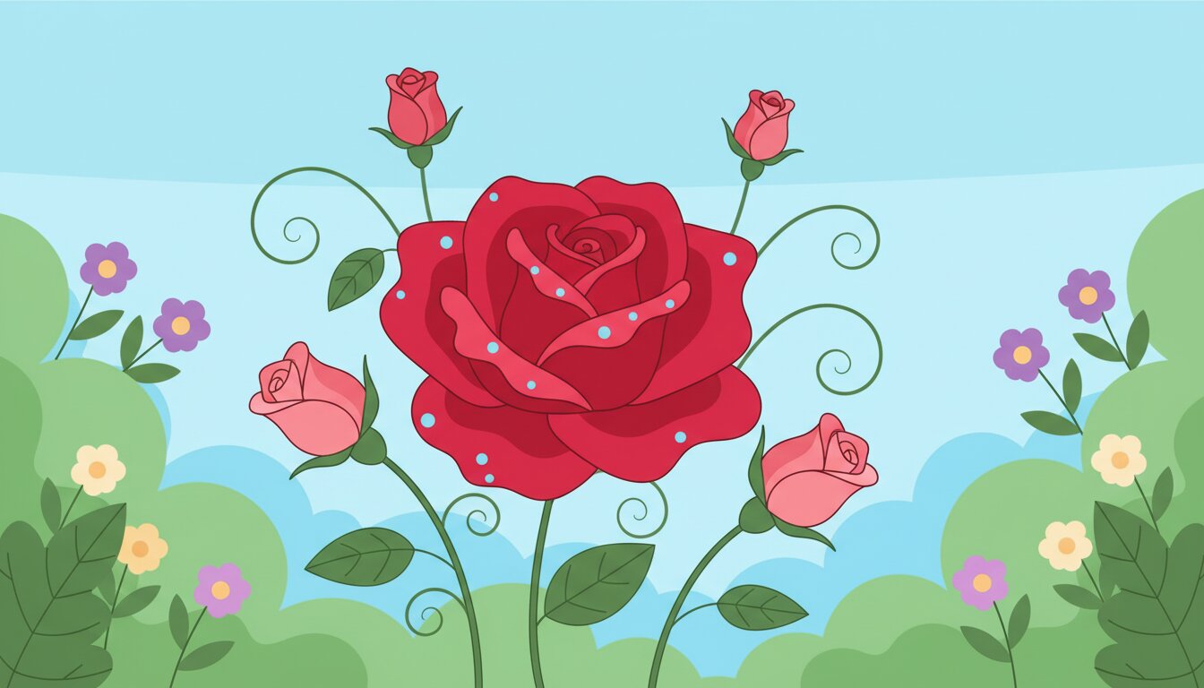 #RedRoseDay illustration