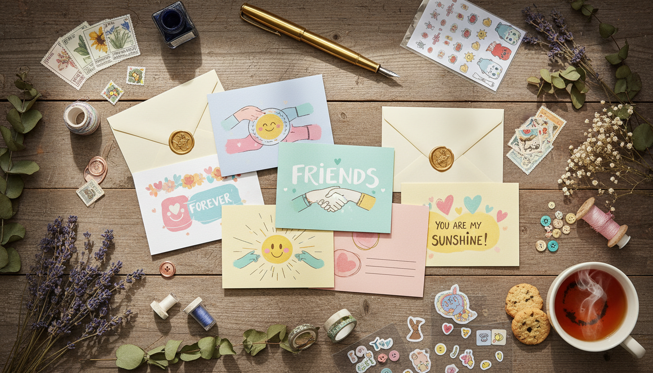 #SendACardToAFriendDay illustration