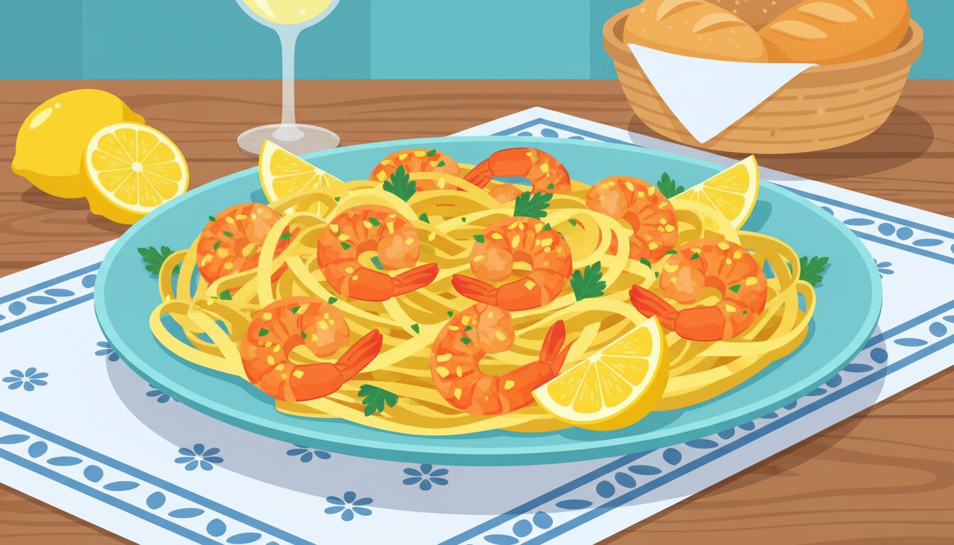 #NationalShrimpScampi illustration