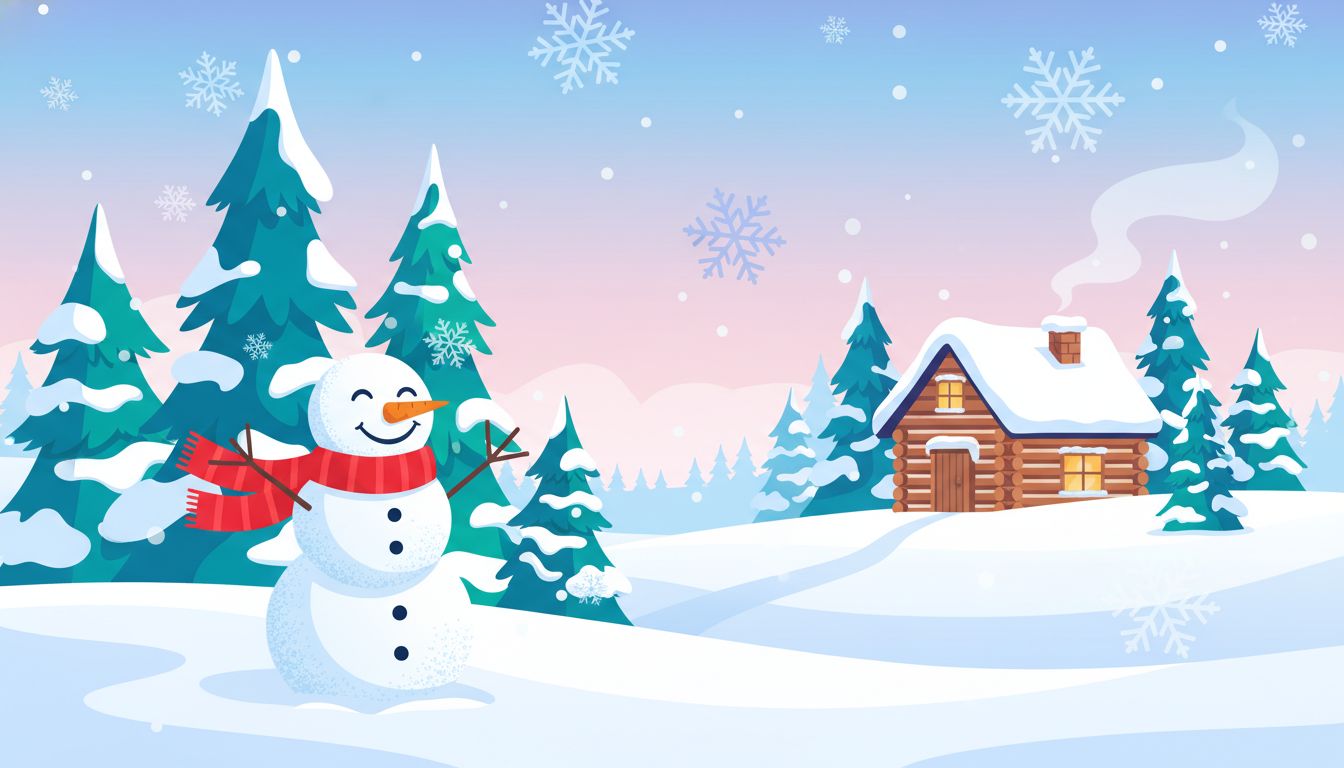#ChristmasSnow illustration