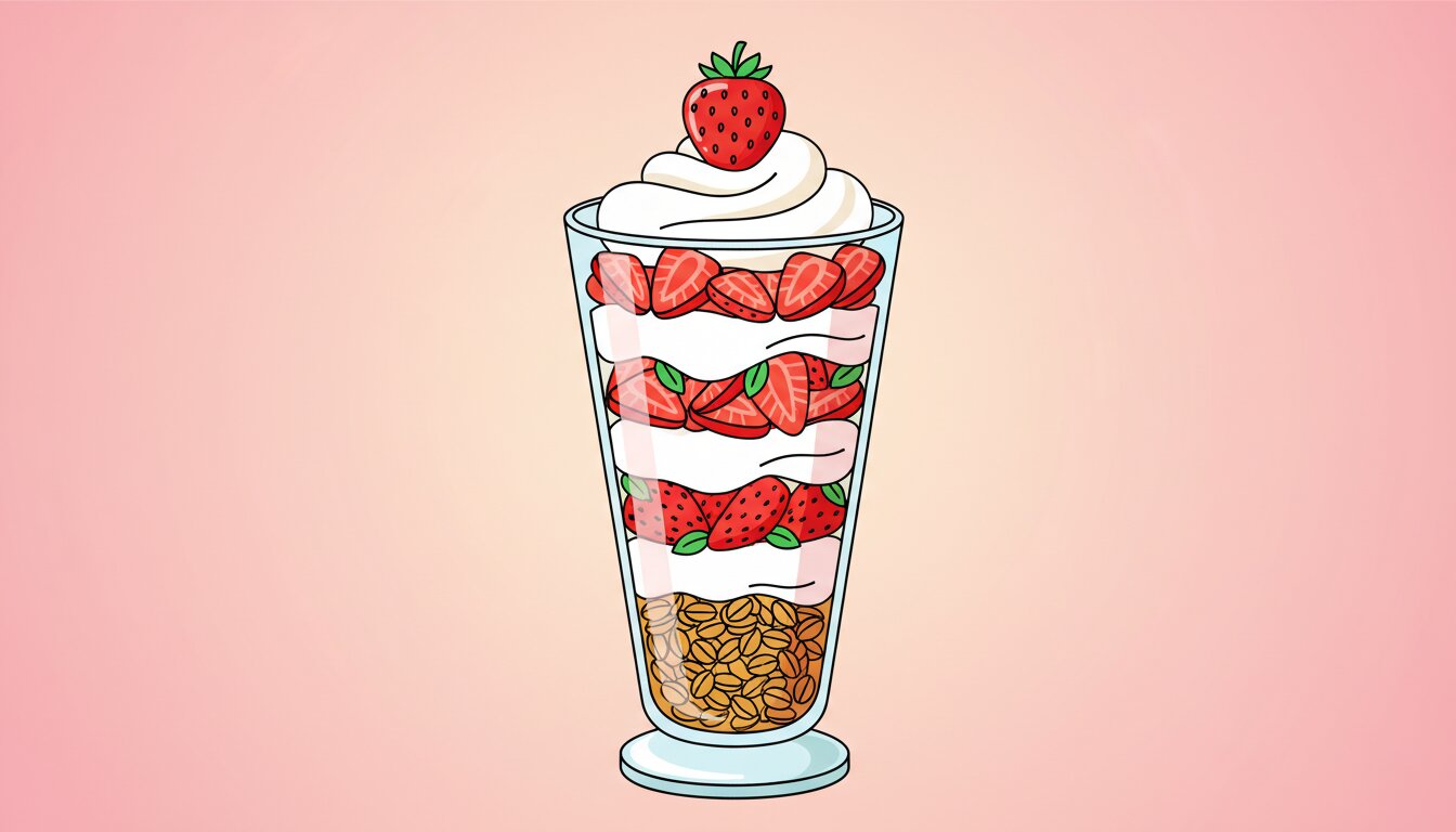 #NationalStrawberryParfaitDay illustration