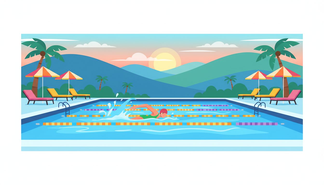 #SwimALapDay illustration