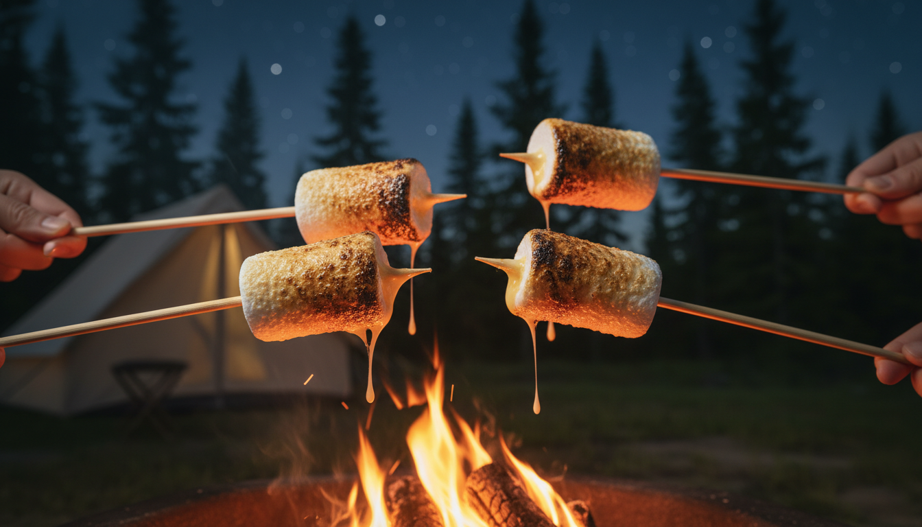 #NationalToastedMarshmallowDay illustration