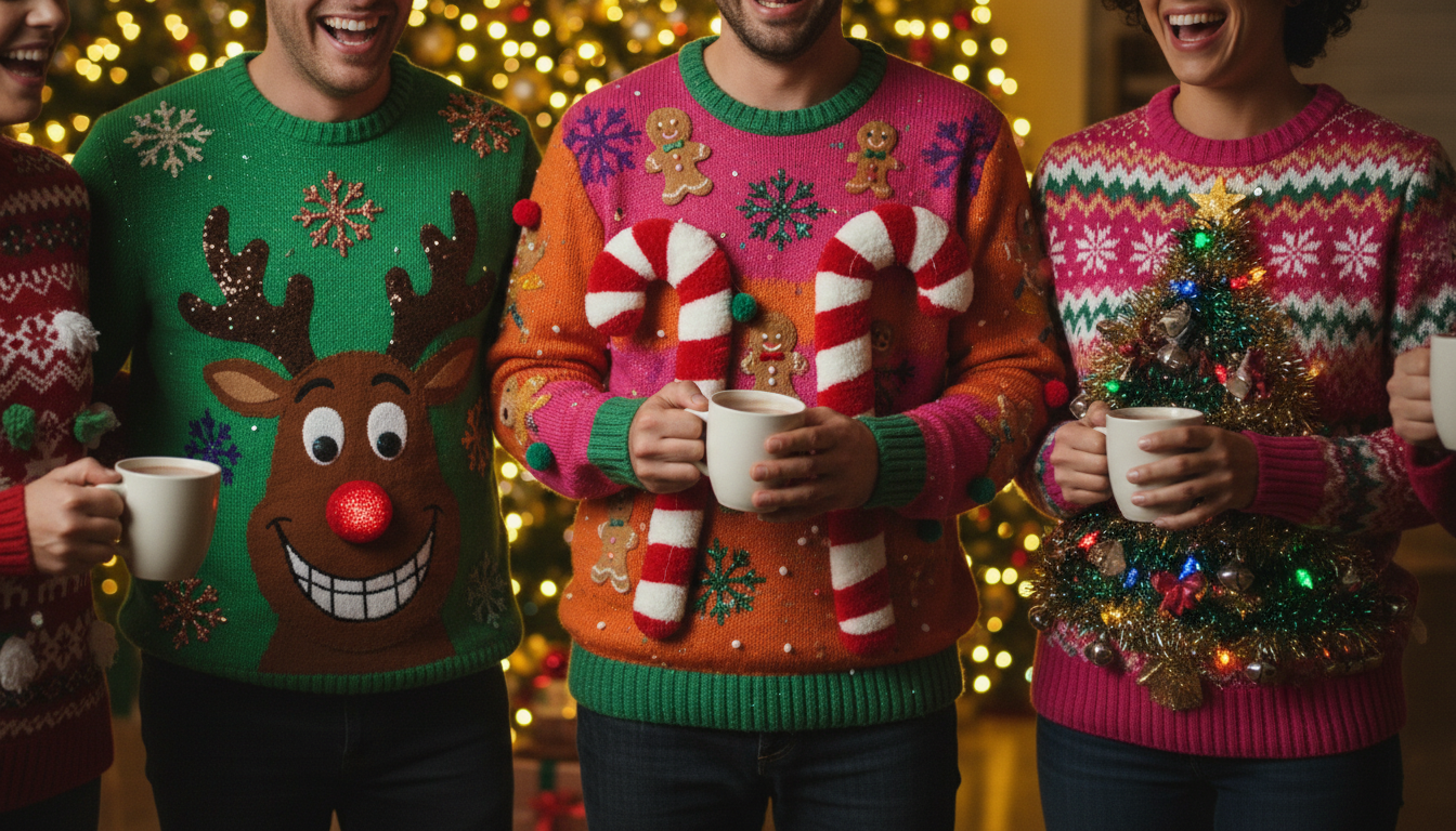 #UglySweaterDay illustration